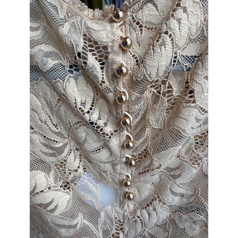 Paco Rabanne Mini Lace Top in Raffia - Picture 4 of 5